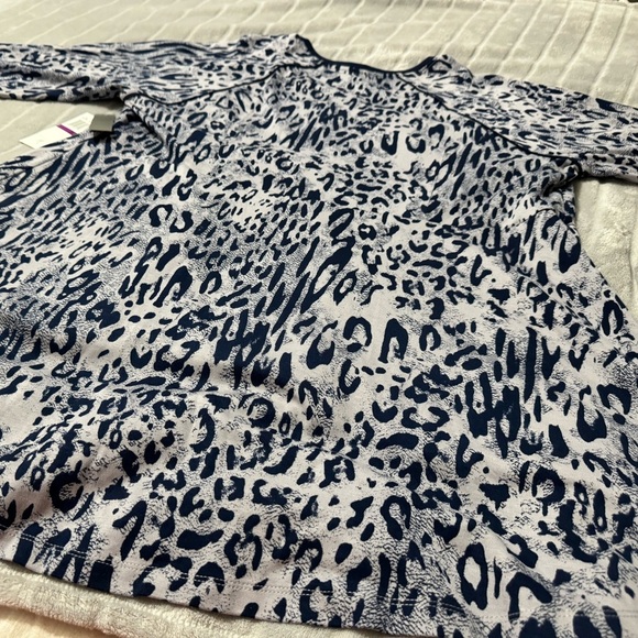Melissa McCarthy Seven7 Womens Plus Animal Print High-Low Peplum Top Siz… - Picture 2 of 12